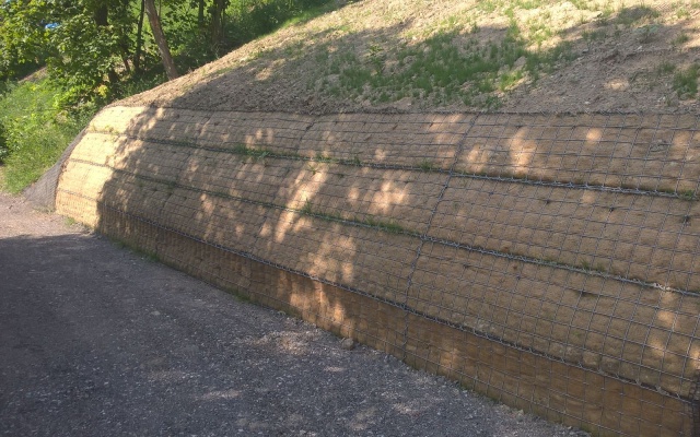 Chrlice, sanacja osuwiska