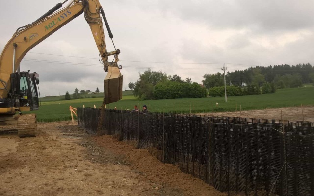 Założenie nasypowego korpusu – Nové Veselí – obwodnica