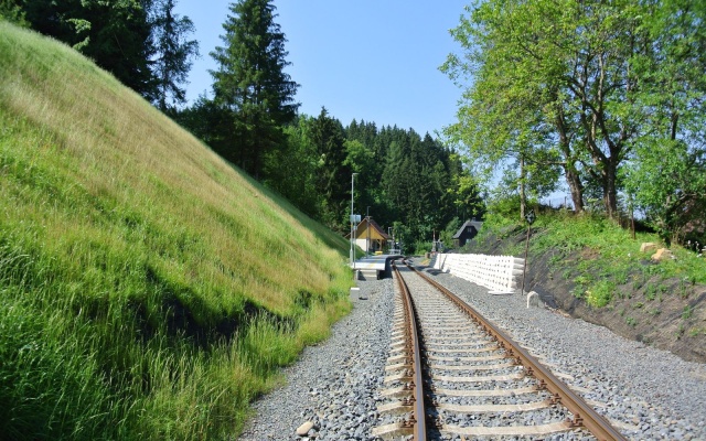Ochrona skarpy przed erozją przy stacji kolejowej Velké Karlovice
