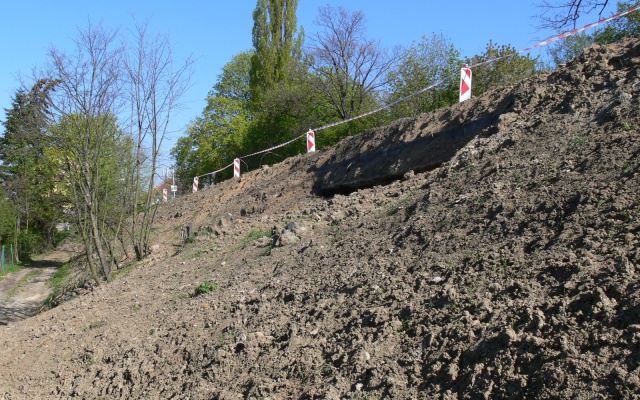 Chrlice, sanacja osuwiska