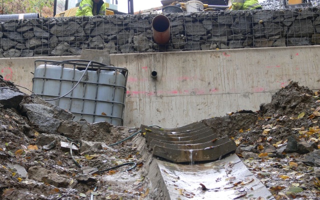 Sanacja osuwiska zbocza w Lukách pod Medníkem