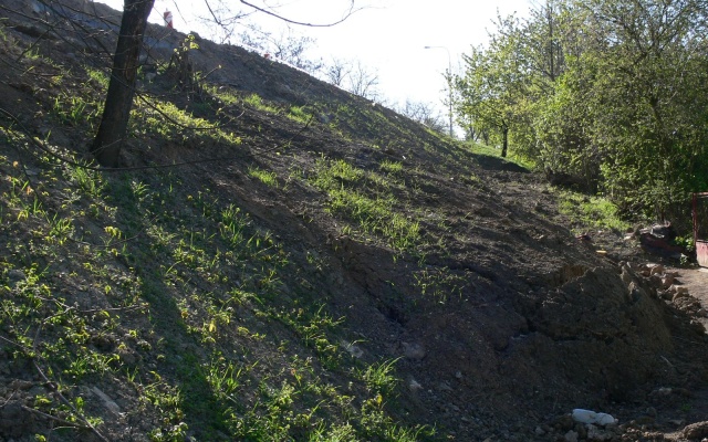 Chrlice, sanacja osuwiska