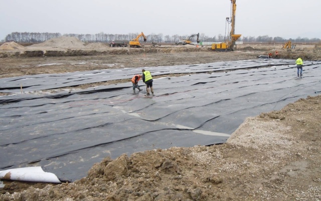 Odwadnianie płyty fundamentowej biogazowni w Bošanoch