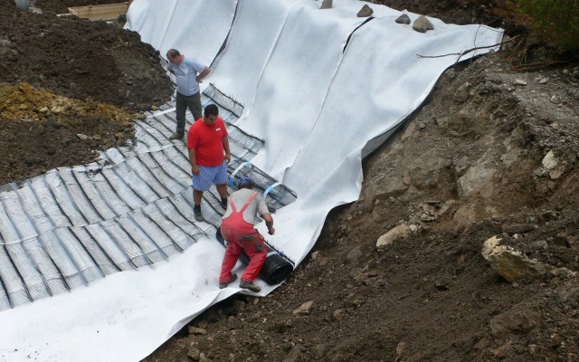 Odvodnienie osuwiska zbocza w Hrabušicach