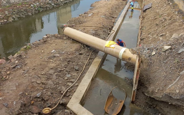 Zabezpieczenie skarpy pod ścieżką rowerową w Jihlavie