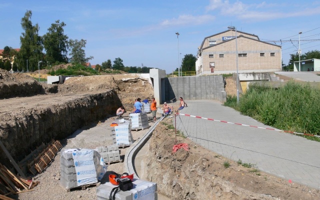 Mury oporowe w systemie Tensartech TW1 w Chvaleticach