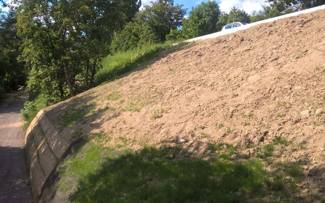 Chrlice, sanacja osuwiska