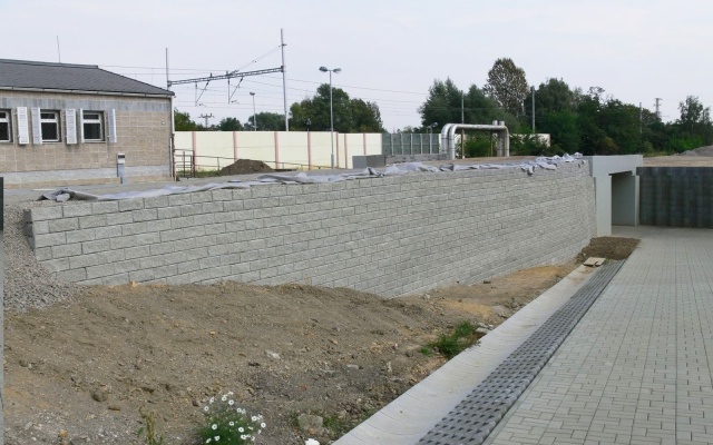 Mury oporowe w systemie Tensartech TW1 w Chvaleticach