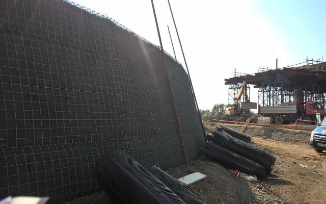 Ściana oporowa Lubeň, D1 Přerov – Lipník nad Bečvou