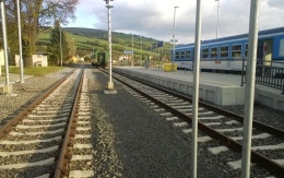 Stabilizacja podłoża pod linią kolejową w Bylnicy