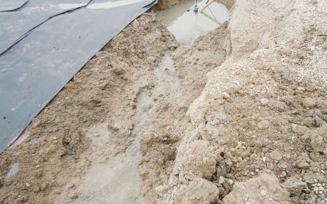 Odwadnianie płyty fundamentowej biogazowni w Bošanoch