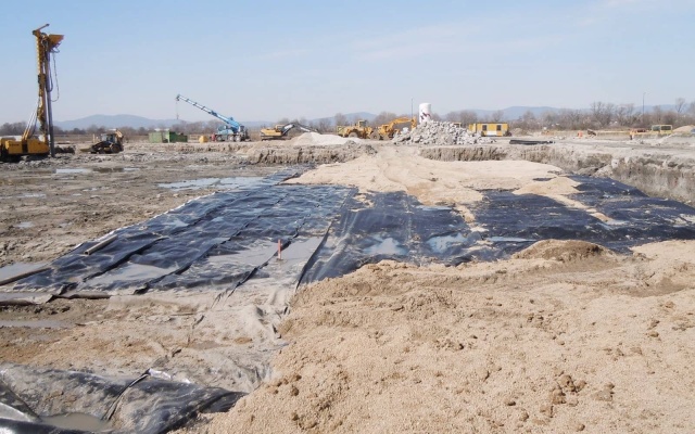 Odwadnianie płyty fundamentowej biogazowni w Bošanoch