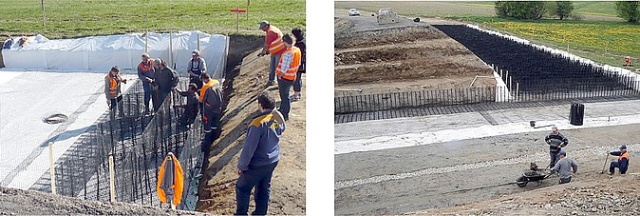 Zasadzenie nasypu drogowego na nawodnionym miękkim podłożu z osadami stawowymi