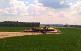 Założenie nasypowego korpusu – Nové Veselí – obwodnica