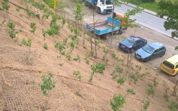 Ochrona skarpy przed erozją w miejscowości Olomučany