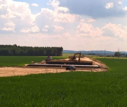 Założenie nasypowego korpusu – Nové Veselí – obwodnica