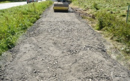 Założenie ścieżki rowerowej na torfowisku w Prášilech na Szumawie